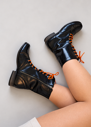 Ботинки черные натуральная кожа на шнуровке steve madden 40 размер 26 см