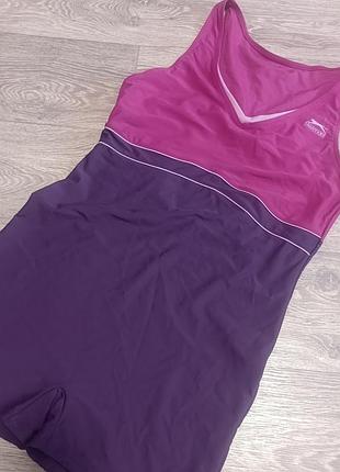 Спортивный купальник с шортами (boyleg) бренда slazenger хл