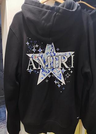 Толстовка чоловіча amiri чорна з принтом