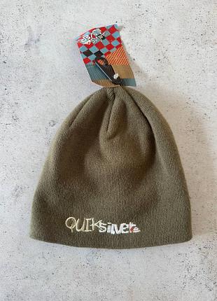 Акриловая шапка цвета хаки quiksilver оригинал