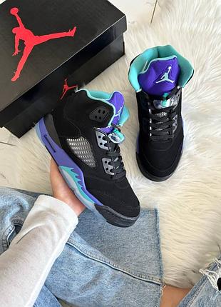 Чоловічі кросівки jordan 5 black grape