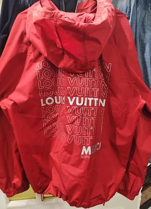 Куртка чоловіча louis vuitton червона 100% оригігал