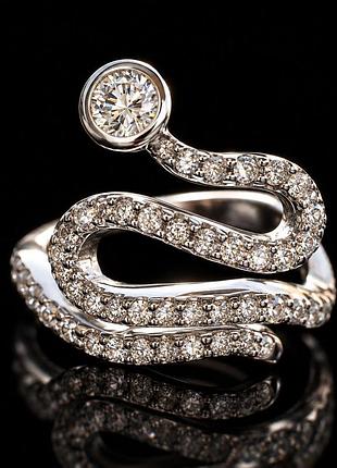 Серебряная кольца 925 пробы с кубическим цирконом