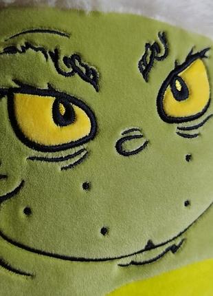 Оригинальная мягкая игрушка антистресс squishmallows гренч в новогоднем колпаке (the grinch santa) 3