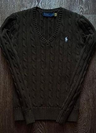 Женский вязаный свитер polo ralph lauren размер s