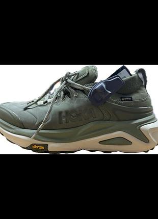 Технологічні трекінгові кросівки hoka kaha 3 low gtx в оливковому забарвленні olive / eucalyptus.розмір: 43 1/3