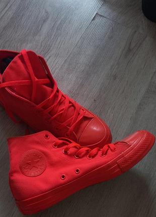 Кроссовки converse all star hi monochrome red | оригинал