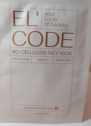 Антивозрастная биоцеллюлозная маска для лица elincode bio-cellulose face mask