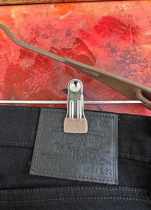 Черные джинсы levis 511 premium оригинал размер 34/32 6