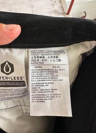 Черные джинсы levis 511 premium оригинал размер 34/32 7