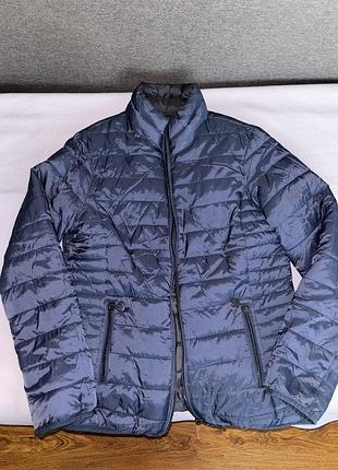 Куртка жіноча двостороння синя, розмір 46