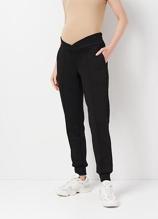 Брюки джоггеры для беременных теплых koko boutique, черные