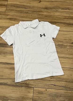 Футболка поло under armour біла s