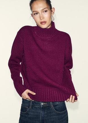 Zara теплий светр з горловиною ,p. s