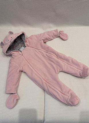 Новий рожевий комбез плюшевий на дівчинку jojo maman bebe