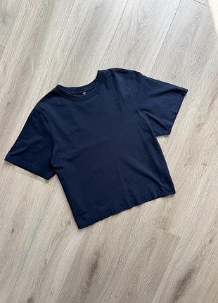 Футболка жіноча uniqlo оверсайз синя l
