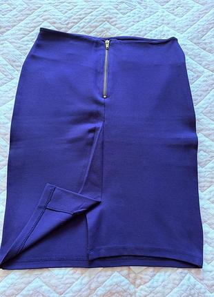 Міді спідниця жіноча zara basic фіолетова 2
