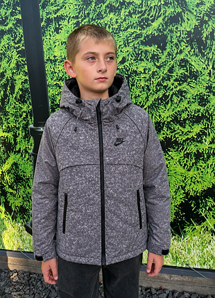 Куртка для хлопчиків nike демісезонна сіра 140 146 152 158 164
