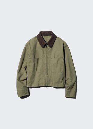 Куртка коротка uniqlo розмір s оливкова