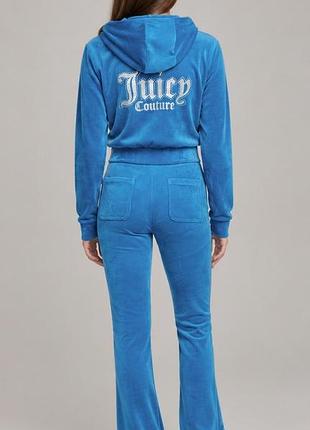 Подростковый костюм джуси кутюр  juicy couture 10 11 лет бархатный велюровый набор комплект штаны кофта на молнии со стразами камнями