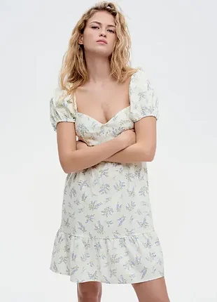 Нова коротка сукня з льоном у складі від h&m