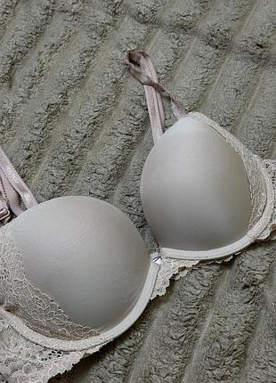 Бюстгальтер нюдовий жіночий victoria’s secret dream angels push-up 34b