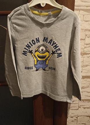 Кофта для хлопчика minion mayhem сіра розмір 104
