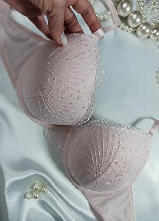 75c / 34c нежный чувственный розовый бюстгальтер пуш ап для глубокого декольте f&amp;f