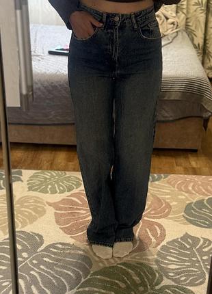 Жіночі джинси reserved wide leg сині, розмір 34
