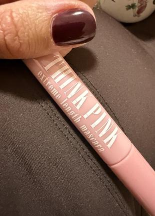 Нова туш для вій dermacol think pink extreme length mascara 4