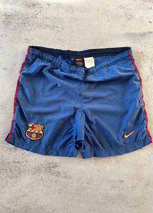 Винтажные шорты nike barcelona fc оригинал размер s