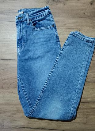 Премиальные джинсы скинни levi's 721 high rise skinny (italian denim) - размер 28.