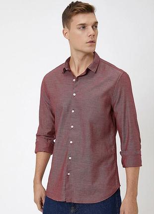 Чоловіча сорочка koton slim fit, розмір s, оригінальні бирки