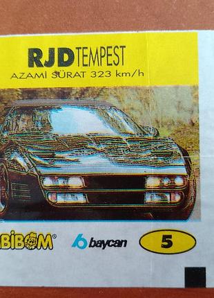 Вкладиш bombibom № 5. rjd tempest.