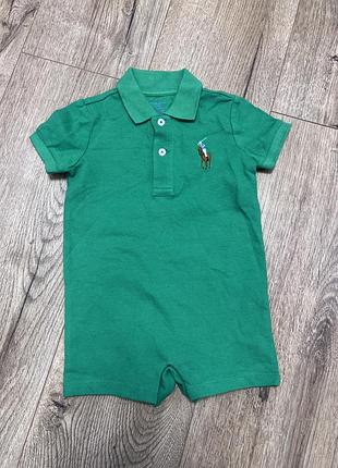 Пісочник для хлопчиків polo ralph lauren зелений, 9 місяців, 75 см, бавовна