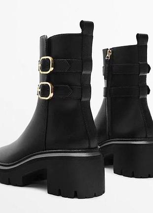 Черевики ботильйони жіночі massimo dutti шкіряні 3