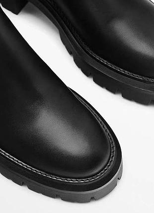Черевики ботильйони жіночі massimo dutti шкіряні 4