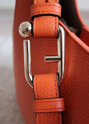 Кожана сумка furla orange - original  нова колекция 3