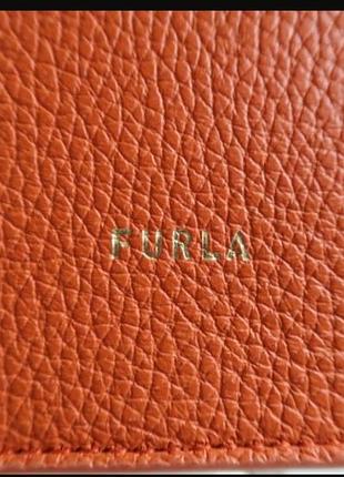 Кожана сумка furla orange - original  нова колекция 10