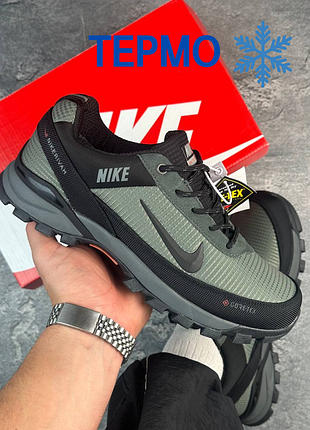 Термо кроссовки чоловічі nike rivah gtx green gore-tex