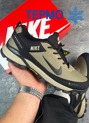 Термо кроссовки чоловічі nike rivah gtx sand black gore-tex