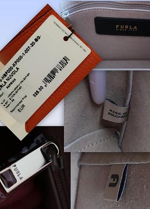 Кожана сумка furla orange - original  нова колекция 6