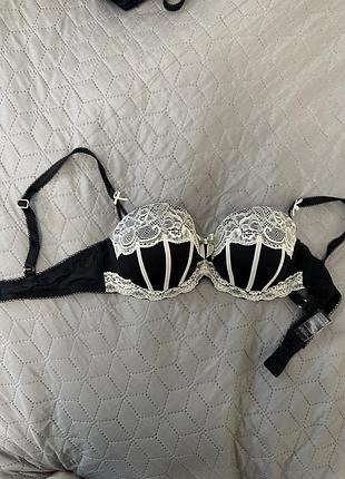 Бюстгальтер limited collection 75b / 34b, мереживний чорно-білий