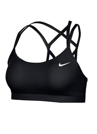 Чорний оригінальний топ, бра для занять спортом nike dri-fit