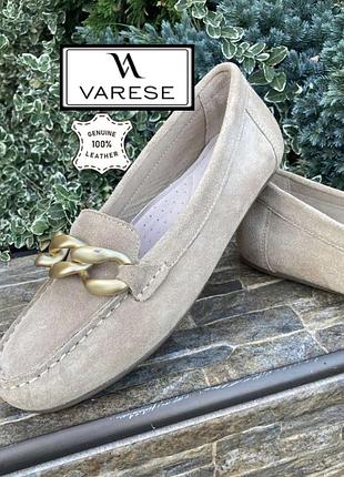 Varese італія фірмові зручні шкіряні лофери мокасини сліпони натуральна шкіра 37р. оригінал