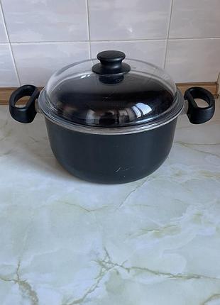 Кастрюля tefal 26 см (6.3 л) с крышкой pyrex / каструля tefal з кришкою pyrex