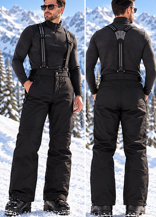 Чоловічі лижні штани maier sports, утеплені, чорні, розмір 56 (xl)