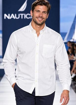 Сорочка чоловіча nautica біла 2xl бавовна