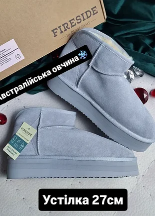 Fireside by dearfoams оригінал світло-сірі угги на платформі