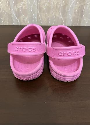 Сабо , крокси для дівчинки crocs рожеві 3